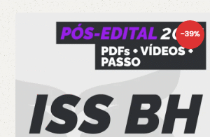 ISS BH Agente Fazendário Pós-edital 2024 - Rateio Estratégia Pós Edital Belo Horizonte