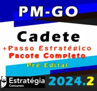 PM-GO (Cadete) Pacotaço – Estrategia 2024 - Rateio policia militar goias PMGO cadete cfo