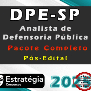 DPE-SP – Analista de Defensoria Pública – Pacote Completo (Pós-Edital) – Estrategia 2025 - Rateio DPE SP Pósedital São Paulo DPESP Pós Edital