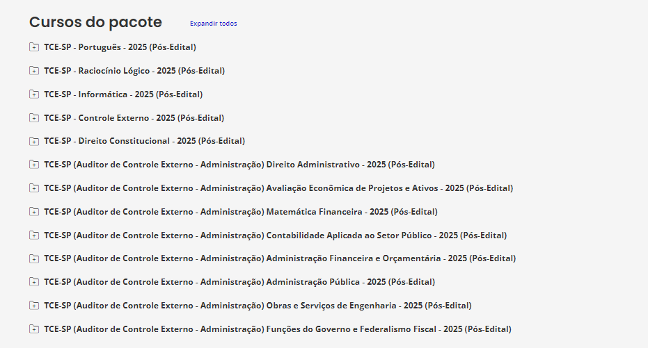 TCE SP Auditor de Controle Externo - Administracao - Pós-edital 2025 Estrategia – Rateio Pos Edital Tribunal Estadual Sao Paulo Fiscal Posedital TCESP Auditor Adm - Imagem 2